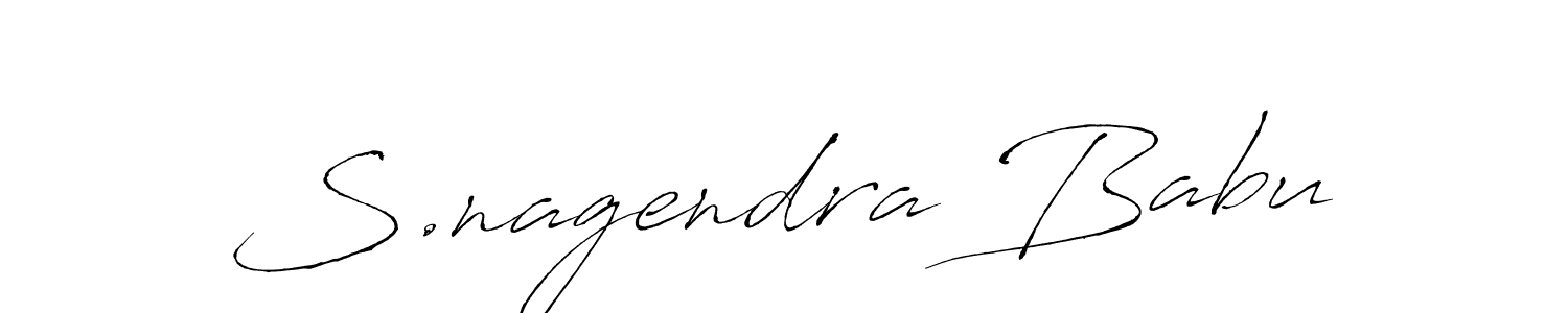 The best way (Antro_Vectra) to make a short signature is to pick only two or three words in your name. The name S.nagendra Babu include a total of six letters. For converting this name. S.nagendra Babu signature style 6 images and pictures png