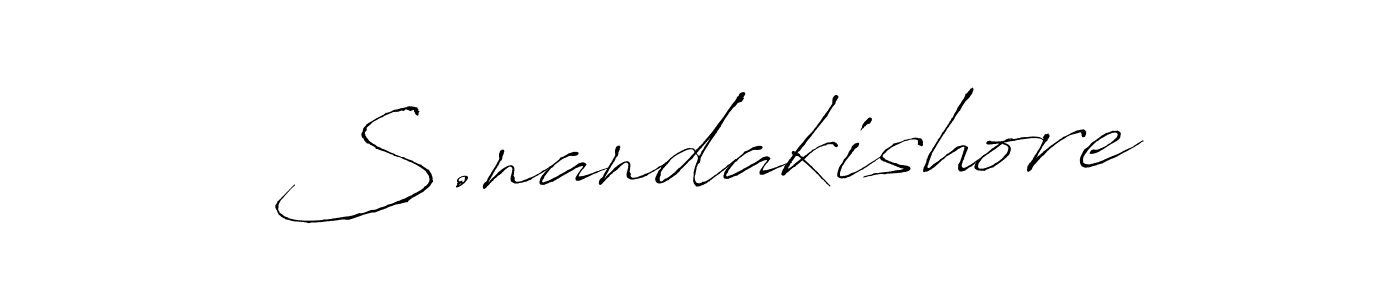 Use a signature maker to create a handwritten signature online. With this signature software, you can design (Antro_Vectra) your own signature for name S.nandakishore. S.nandakishore signature style 6 images and pictures png