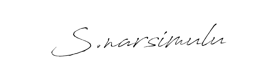 Make a beautiful signature design for name S.narsimulu. Use this online signature maker to create a handwritten signature for free. S.narsimulu signature style 6 images and pictures png