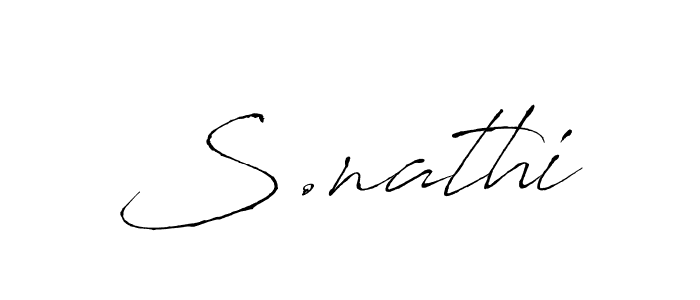 The best way (Antro_Vectra) to make a short signature is to pick only two or three words in your name. The name S.nathi include a total of six letters. For converting this name. S.nathi signature style 6 images and pictures png