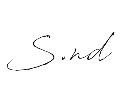 if you are searching for the best signature style for your name S.nd. so please give up your signature search. here we have designed multiple signature styles  using Antro_Vectra. S.nd signature style 6 images and pictures png