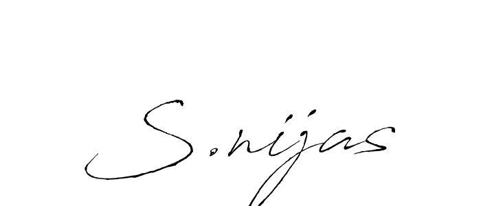 Once you've used our free online signature maker to create your best signature Antro_Vectra style, it's time to enjoy all of the benefits that S.nijas name signing documents. S.nijas signature style 6 images and pictures png