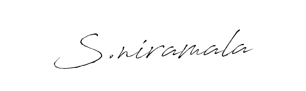 How to make S.niramala signature? Antro_Vectra is a professional autograph style. Create handwritten signature for S.niramala name. S.niramala signature style 6 images and pictures png