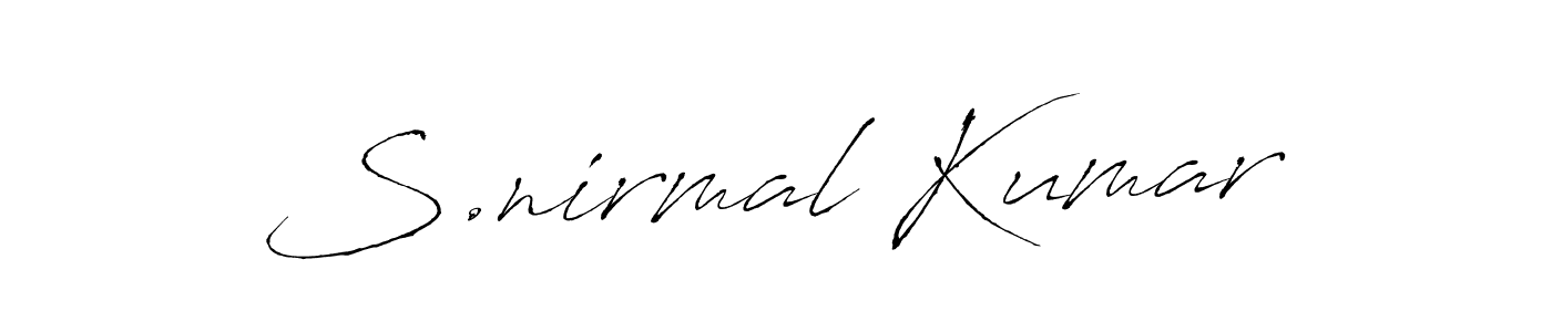 You can use this online signature creator to create a handwritten signature for the name S.nirmal Kumar. This is the best online autograph maker. S.nirmal Kumar signature style 6 images and pictures png