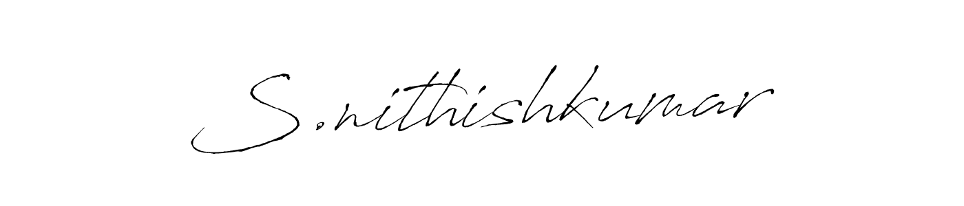 Make a beautiful signature design for name S.nithishkumar. Use this online signature maker to create a handwritten signature for free. S.nithishkumar signature style 6 images and pictures png