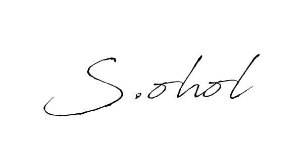 if you are searching for the best signature style for your name S.ohol. so please give up your signature search. here we have designed multiple signature styles  using Antro_Vectra. S.ohol signature style 6 images and pictures png