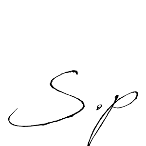Similarly Antro_Vectra is the best handwritten signature design. Signature creator online .You can use it as an online autograph creator for name S.p. S.p signature style 6 images and pictures png