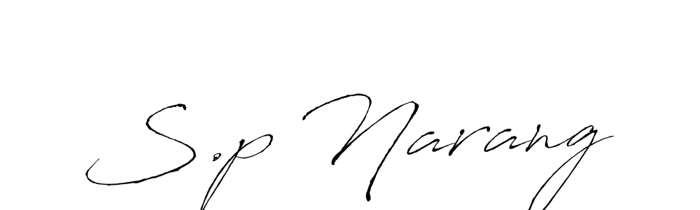 S.p Narang stylish signature style. Best Handwritten Sign (Antro_Vectra) for my name. Handwritten Signature Collection Ideas for my name S.p Narang. S.p Narang signature style 6 images and pictures png