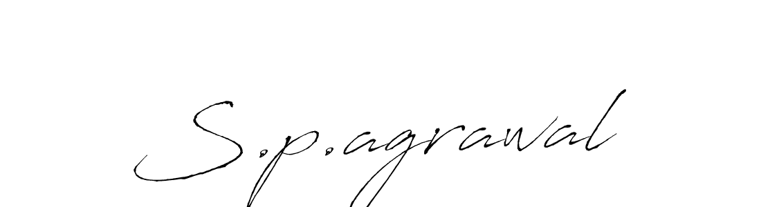 Make a beautiful signature design for name S.p.agrawal. With this signature (Antro_Vectra) style, you can create a handwritten signature for free. S.p.agrawal signature style 6 images and pictures png