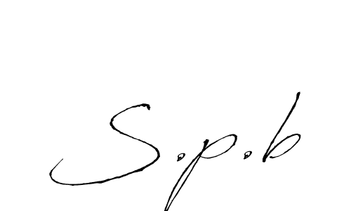 Create a beautiful signature design for name S.p.b. With this signature (Antro_Vectra) fonts, you can make a handwritten signature for free. S.p.b signature style 6 images and pictures png