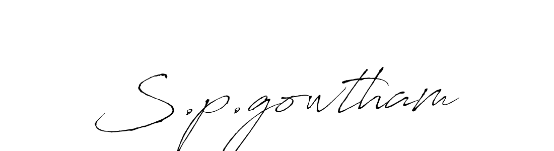 Make a beautiful signature design for name S.p.gowtham. Use this online signature maker to create a handwritten signature for free. S.p.gowtham signature style 6 images and pictures png