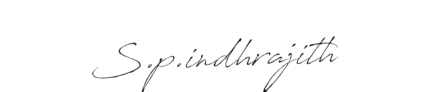 Use a signature maker to create a handwritten signature online. With this signature software, you can design (Antro_Vectra) your own signature for name S.p.indhrajith. S.p.indhrajith signature style 6 images and pictures png