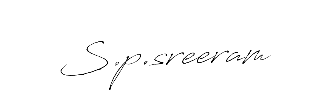 if you are searching for the best signature style for your name S.p.sreeram. so please give up your signature search. here we have designed multiple signature styles  using Antro_Vectra. S.p.sreeram signature style 6 images and pictures png
