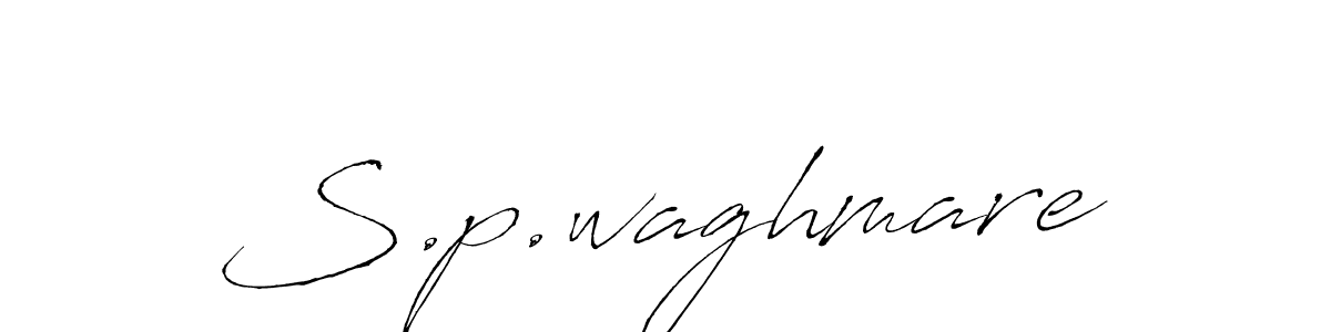 S.p.waghmare stylish signature style. Best Handwritten Sign (Antro_Vectra) for my name. Handwritten Signature Collection Ideas for my name S.p.waghmare. S.p.waghmare signature style 6 images and pictures png