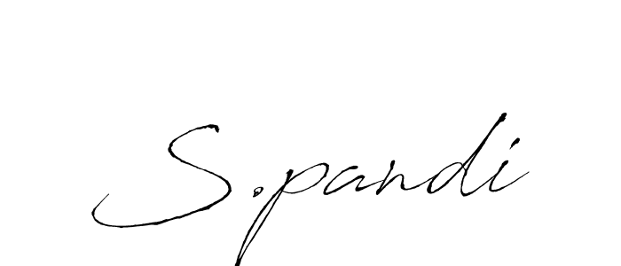 You should practise on your own different ways (Antro_Vectra) to write your name (S.pandi) in signature. don't let someone else do it for you. S.pandi signature style 6 images and pictures png