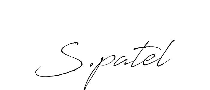 How to make S.patel name signature. Use Antro_Vectra style for creating short signs online. This is the latest handwritten sign. S.patel signature style 6 images and pictures png