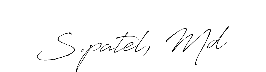 Design your own signature with our free online signature maker. With this signature software, you can create a handwritten (Antro_Vectra) signature for name S.patel, Md. S.patel, Md signature style 6 images and pictures png