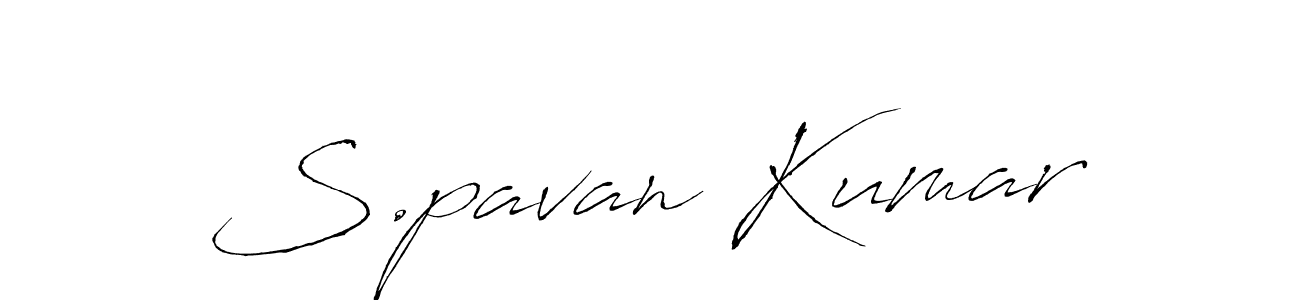 Create a beautiful signature design for name S.pavan Kumar. With this signature (Antro_Vectra) fonts, you can make a handwritten signature for free. S.pavan Kumar signature style 6 images and pictures png