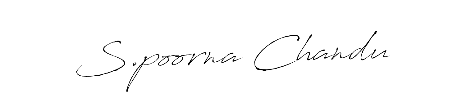 It looks lik you need a new signature style for name S.poorna Chandu. Design unique handwritten (Antro_Vectra) signature with our free signature maker in just a few clicks. S.poorna Chandu signature style 6 images and pictures png