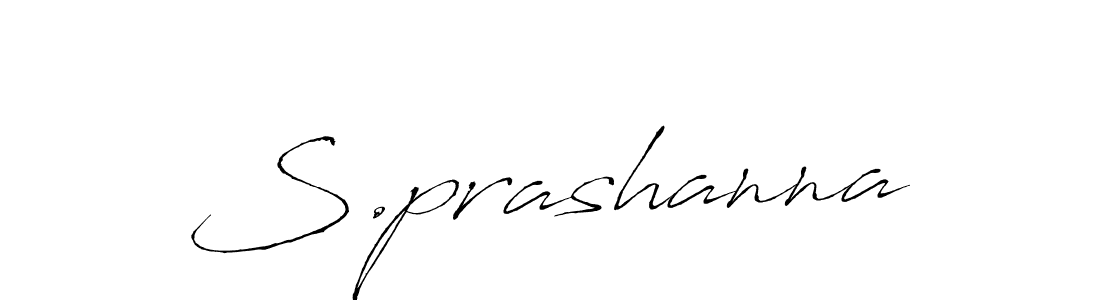 S.prashanna stylish signature style. Best Handwritten Sign (Antro_Vectra) for my name. Handwritten Signature Collection Ideas for my name S.prashanna. S.prashanna signature style 6 images and pictures png