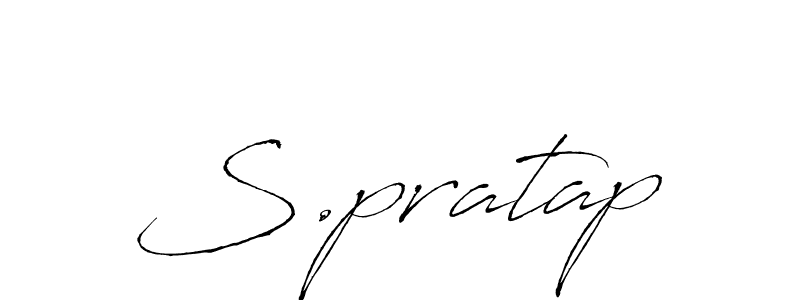 Make a beautiful signature design for name S.pratap. With this signature (Antro_Vectra) style, you can create a handwritten signature for free. S.pratap signature style 6 images and pictures png