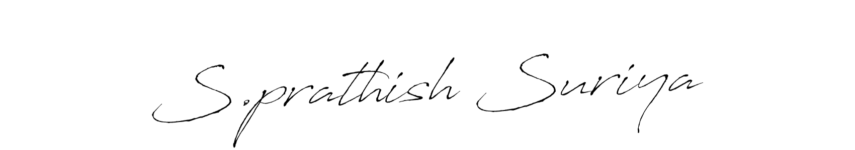 Design your own signature with our free online signature maker. With this signature software, you can create a handwritten (Antro_Vectra) signature for name S.prathish Suriya. S.prathish Suriya signature style 6 images and pictures png