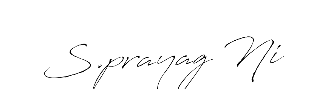 How to make S.prayag Ni name signature. Use Antro_Vectra style for creating short signs online. This is the latest handwritten sign. S.prayag Ni signature style 6 images and pictures png