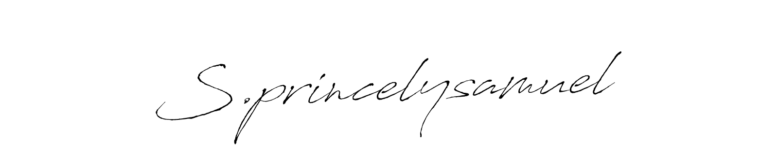 Create a beautiful signature design for name S.princelysamuel. With this signature (Antro_Vectra) fonts, you can make a handwritten signature for free. S.princelysamuel signature style 6 images and pictures png