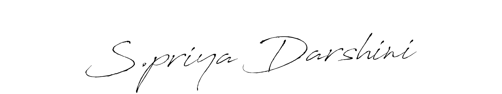 Create a beautiful signature design for name S.priya Darshini. With this signature (Antro_Vectra) fonts, you can make a handwritten signature for free. S.priya Darshini signature style 6 images and pictures png
