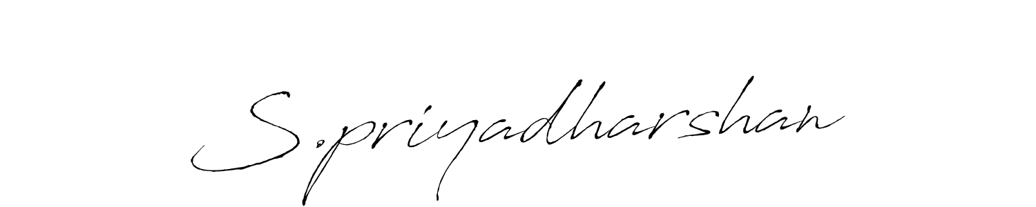 Create a beautiful signature design for name S.priyadharshan. With this signature (Antro_Vectra) fonts, you can make a handwritten signature for free. S.priyadharshan signature style 6 images and pictures png
