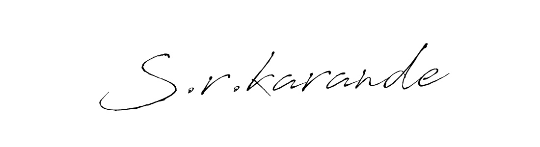 Similarly Antro_Vectra is the best handwritten signature design. Signature creator online .You can use it as an online autograph creator for name S.r.karande. S.r.karande signature style 6 images and pictures png