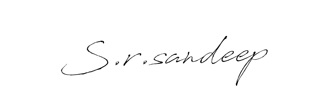 Use a signature maker to create a handwritten signature online. With this signature software, you can design (Antro_Vectra) your own signature for name S.r.sandeep. S.r.sandeep signature style 6 images and pictures png