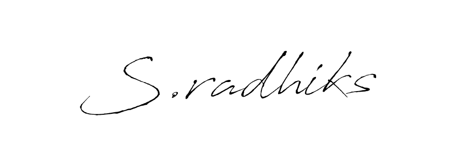 It looks lik you need a new signature style for name S.radhiks. Design unique handwritten (Antro_Vectra) signature with our free signature maker in just a few clicks. S.radhiks signature style 6 images and pictures png