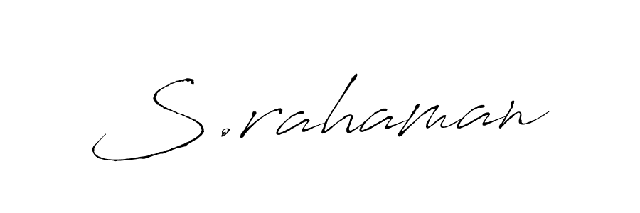 Make a beautiful signature design for name S.rahaman. Use this online signature maker to create a handwritten signature for free. S.rahaman signature style 6 images and pictures png