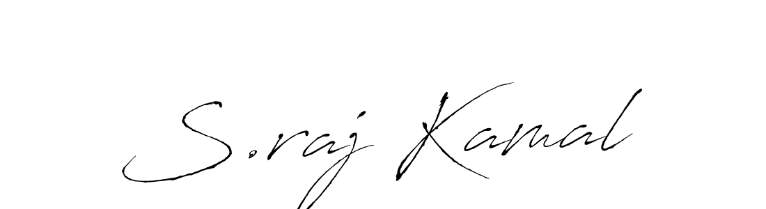 Antro_Vectra is a professional signature style that is perfect for those who want to add a touch of class to their signature. It is also a great choice for those who want to make their signature more unique. Get S.raj Kamal name to fancy signature for free. S.raj Kamal signature style 6 images and pictures png