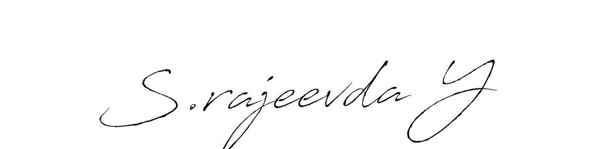 You should practise on your own different ways (Antro_Vectra) to write your name (S.rajeevda Y) in signature. don't let someone else do it for you. S.rajeevda Y signature style 6 images and pictures png