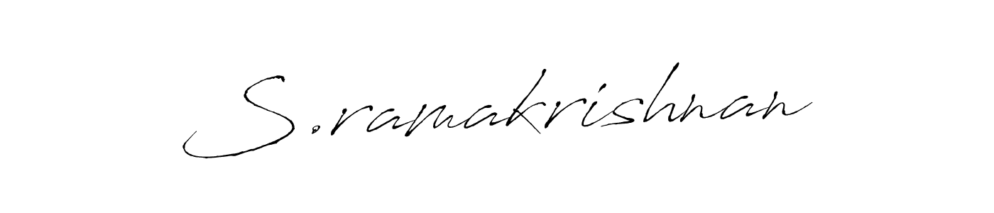 Create a beautiful signature design for name S.ramakrishnan. With this signature (Antro_Vectra) fonts, you can make a handwritten signature for free. S.ramakrishnan signature style 6 images and pictures png