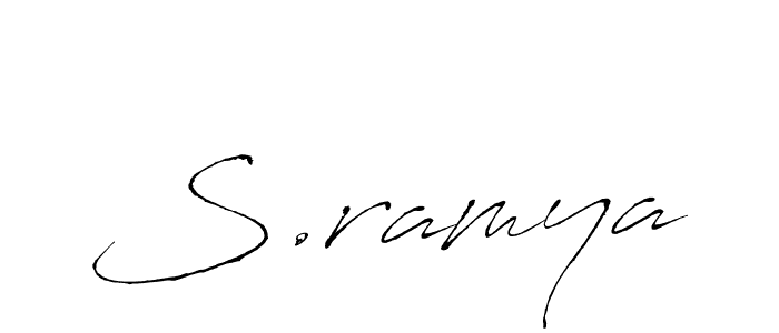 How to make S.ramya signature? Antro_Vectra is a professional autograph style. Create handwritten signature for S.ramya name. S.ramya signature style 6 images and pictures png