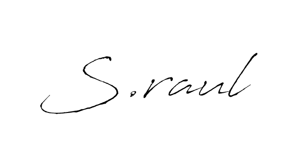 Antro_Vectra is a professional signature style that is perfect for those who want to add a touch of class to their signature. It is also a great choice for those who want to make their signature more unique. Get S.raul name to fancy signature for free. S.raul signature style 6 images and pictures png