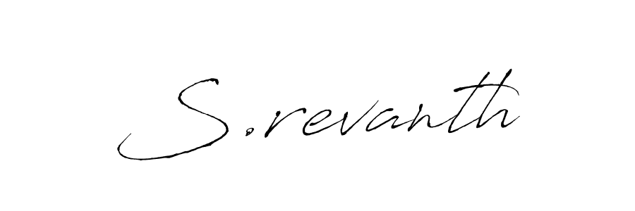 How to make S.revanth name signature. Use Antro_Vectra style for creating short signs online. This is the latest handwritten sign. S.revanth signature style 6 images and pictures png