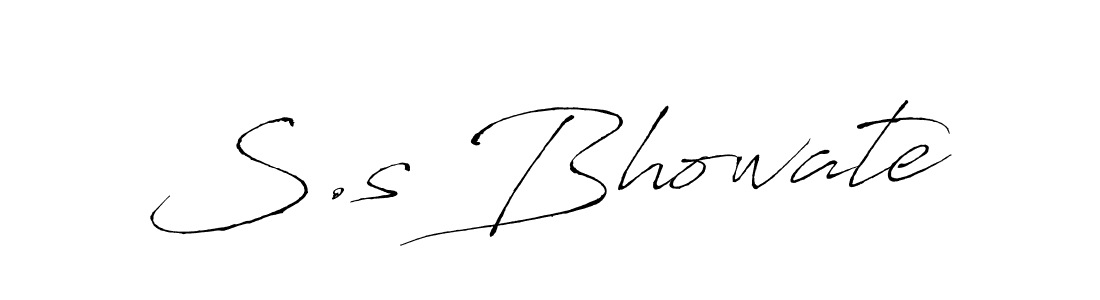 S.s Bhowate stylish signature style. Best Handwritten Sign (Antro_Vectra) for my name. Handwritten Signature Collection Ideas for my name S.s Bhowate. S.s Bhowate signature style 6 images and pictures png