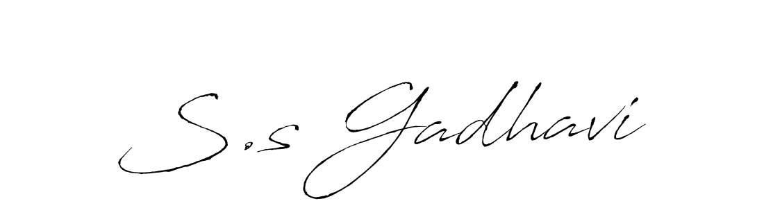 Antro_Vectra is a professional signature style that is perfect for those who want to add a touch of class to their signature. It is also a great choice for those who want to make their signature more unique. Get S.s Gadhavi name to fancy signature for free. S.s Gadhavi signature style 6 images and pictures png