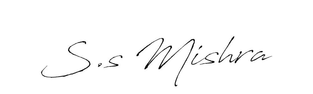 Make a beautiful signature design for name S.s Mishra. With this signature (Antro_Vectra) style, you can create a handwritten signature for free. S.s Mishra signature style 6 images and pictures png