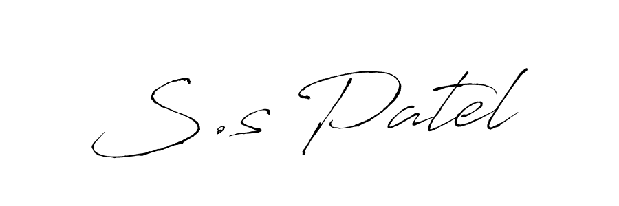 How to make S.s Patel name signature. Use Antro_Vectra style for creating short signs online. This is the latest handwritten sign. S.s Patel signature style 6 images and pictures png