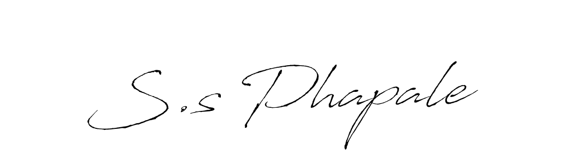 Make a beautiful signature design for name S.s Phapale. With this signature (Antro_Vectra) style, you can create a handwritten signature for free. S.s Phapale signature style 6 images and pictures png