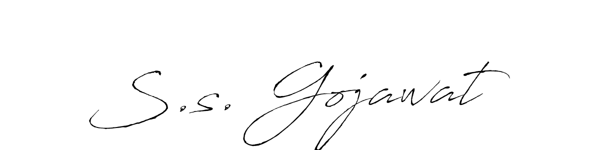 Design your own signature with our free online signature maker. With this signature software, you can create a handwritten (Antro_Vectra) signature for name S.s. Gojawat. S.s. Gojawat signature style 6 images and pictures png