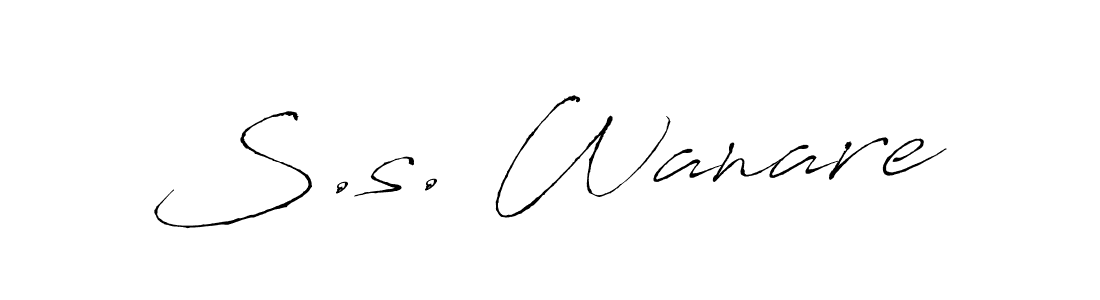 Make a beautiful signature design for name S.s. Wanare. Use this online signature maker to create a handwritten signature for free. S.s. Wanare signature style 6 images and pictures png