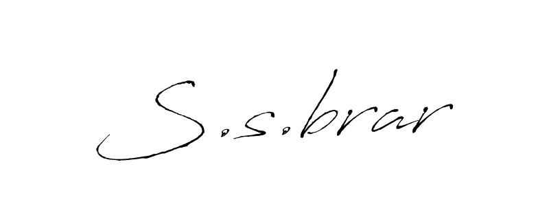 Make a beautiful signature design for name S.s.brar. With this signature (Antro_Vectra) style, you can create a handwritten signature for free. S.s.brar signature style 6 images and pictures png