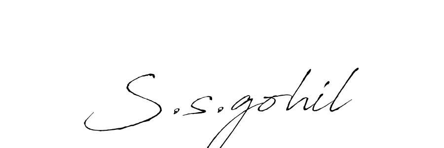 The best way (Antro_Vectra) to make a short signature is to pick only two or three words in your name. The name S.s.gohil include a total of six letters. For converting this name. S.s.gohil signature style 6 images and pictures png