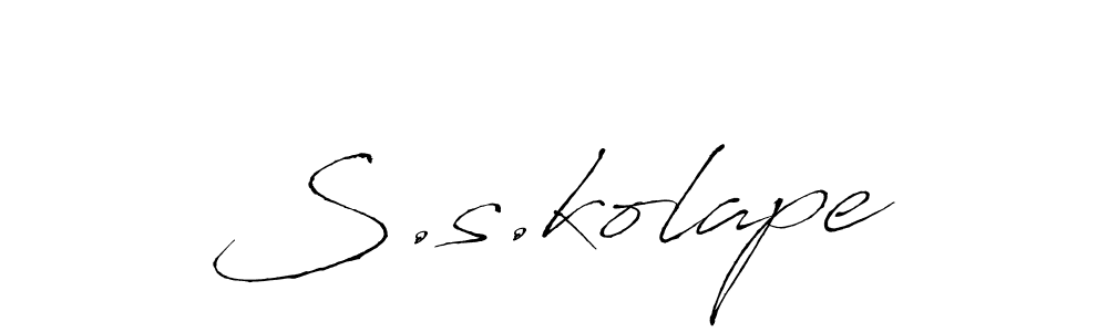 It looks lik you need a new signature style for name S.s.kolape. Design unique handwritten (Antro_Vectra) signature with our free signature maker in just a few clicks. S.s.kolape signature style 6 images and pictures png